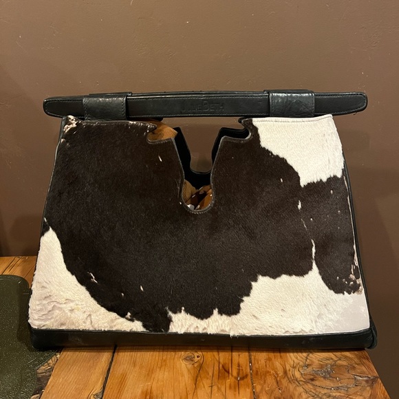 Julie Beth Longhorn Bag Black and White Cowhide - Picture 1 of 9
